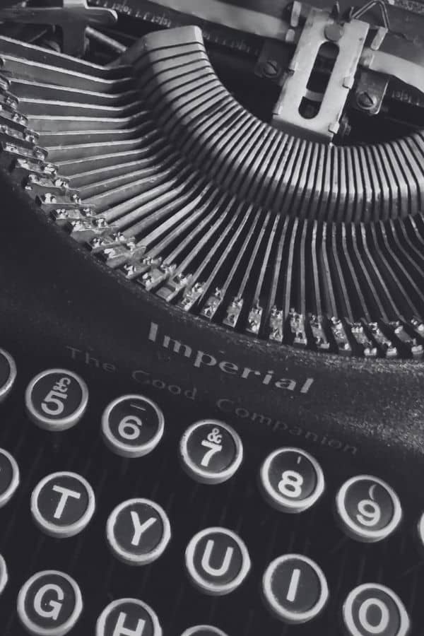 Old Imperial typewriter black and white  - Michael Thacker - Writer