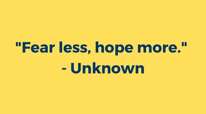 About Fear... How Does It Hold You Back?