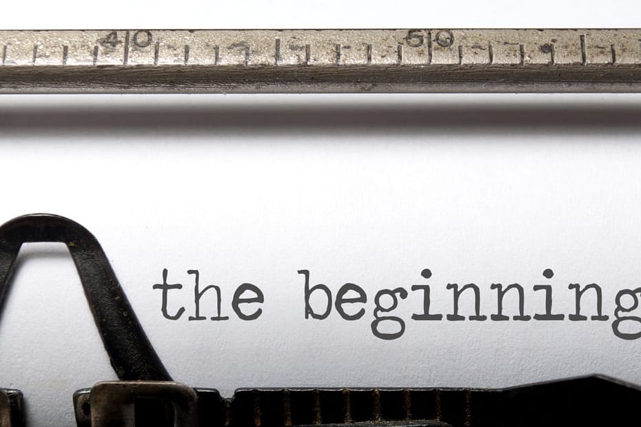 My First Story on Medium - Medium Story - The beginning on typewriter